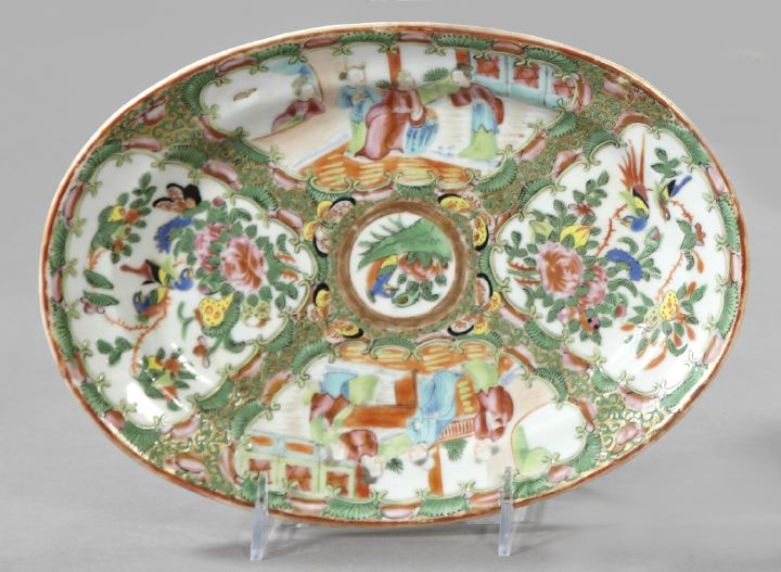 Appraisal: Chinese Export Rose Medallion Porcelain Grilled Meats Bacon Platter second