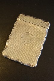 Appraisal: STERLING SILVER 'MELBOURNE INSCRIPTION ' CARD CASE