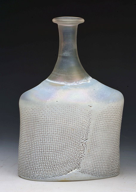 Appraisal: Bertil Vallien Swedish b for Boda'Network' glass vase artist collectionetched