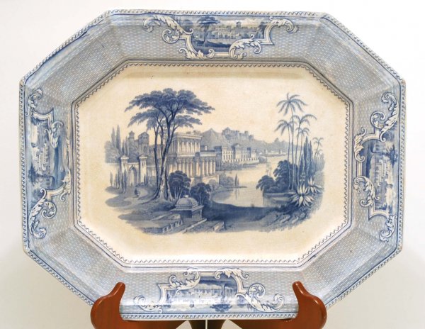 Appraisal: Romantic Staffordshire platter Palestine by John Ridgway Blurred mark to