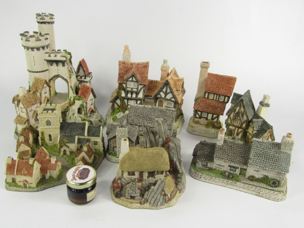 Appraisal: David Winter Cottage sculptures comprising Castle Gate Tyddyn Siriol Y