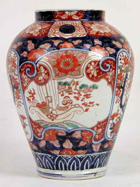 Appraisal: A Japanese Imari vase circa of baluster shape decorated panels