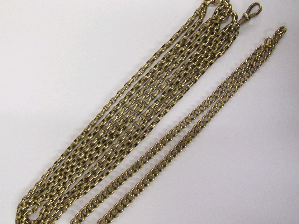 Appraisal: Lot comprising a Victorian ct gold inch guard chain and