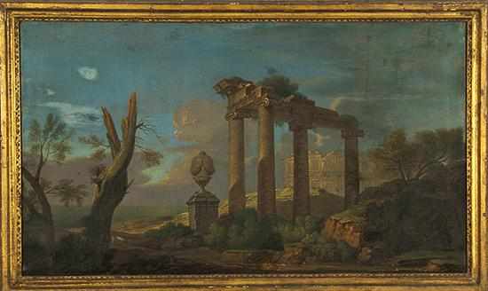 Appraisal: Giovanni Paolo Panini follower of Italian - ARCHITECTURAL CAPRICCIO OF