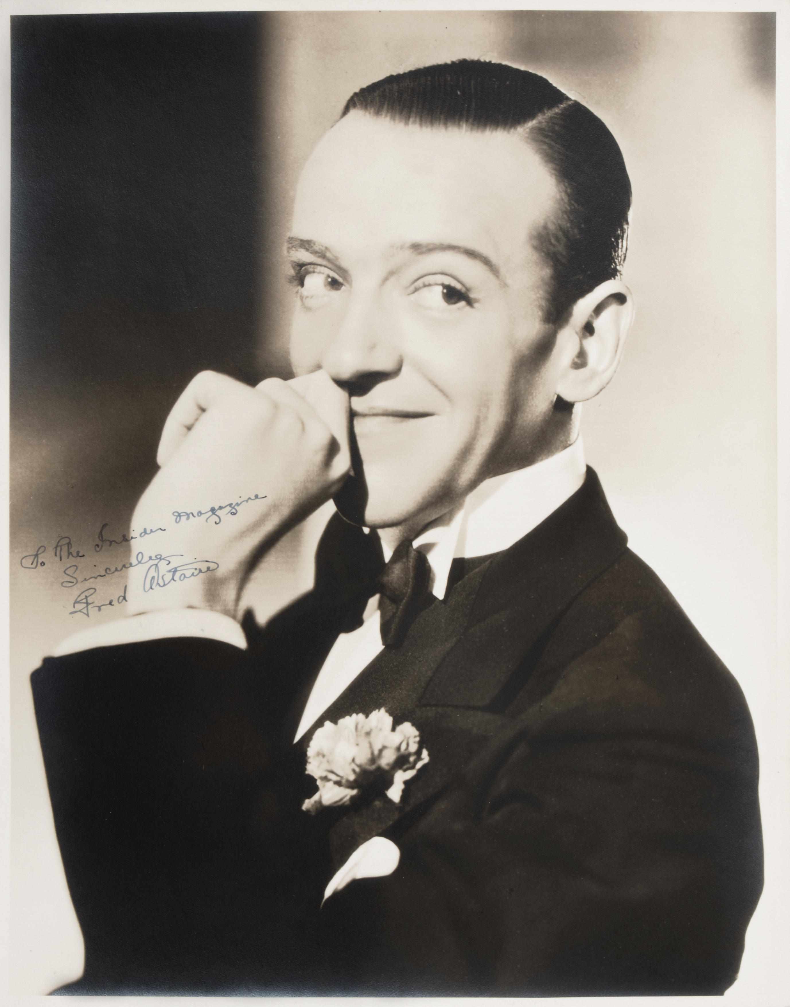 Appraisal: ASTAIRE ROGERS ASTAIRE FRED Photograph Signed ''Fred Astaire'' and Inscribed