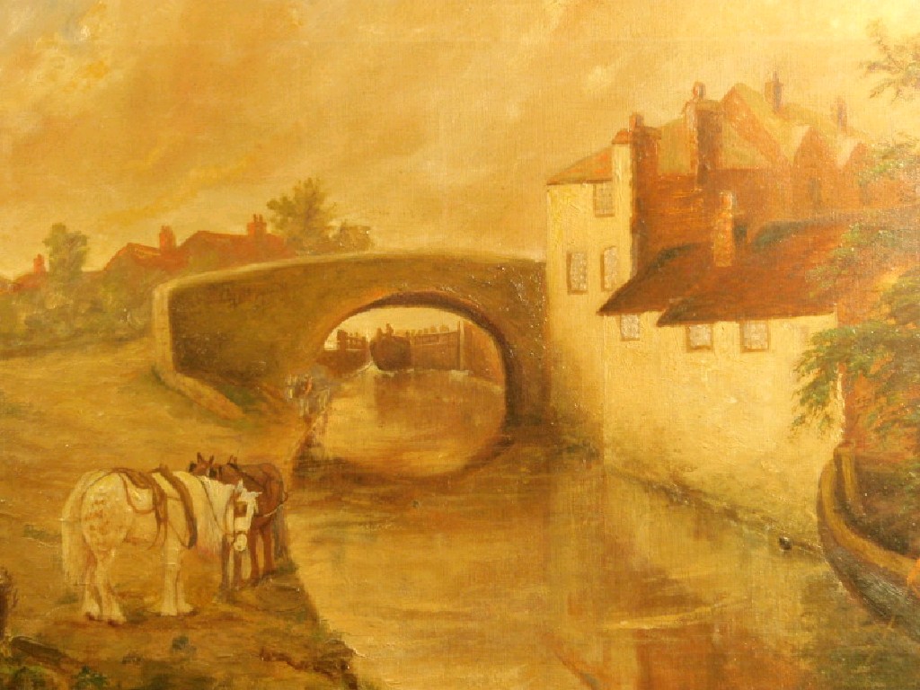 Appraisal: C A Moore early th century Old Lenton canal scene