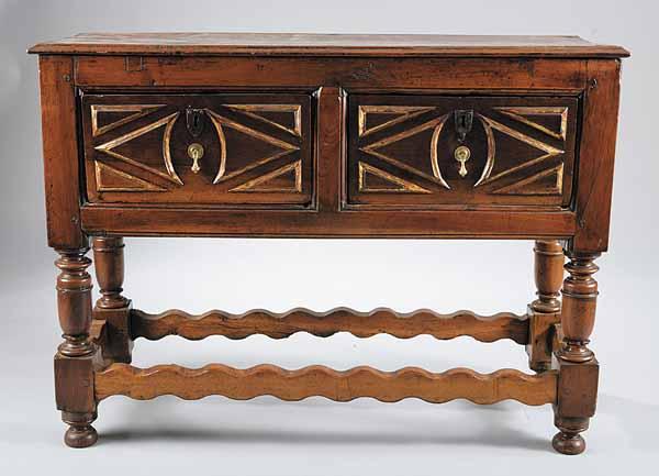 Appraisal: An Antique Spanish Baroque-Style Server th c with earlier elements