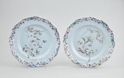 Appraisal: A Pair of Galle Nancy Faience Plates Of circular form