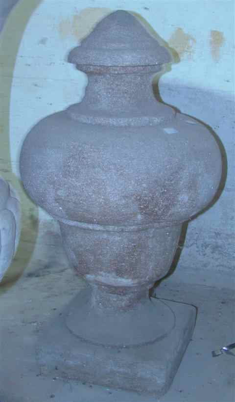 Appraisal: CLASSICAL STYLE STONE FINIAL of bulbous acorn form - dia