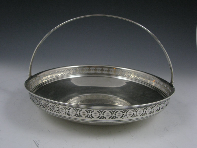 Appraisal: Tiffany Co Sterling Silver Basket ca circular form with handle