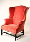 Appraisal: WING CHAIR - Centennial period Chippendale style upholstered wing chair