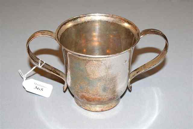 Appraisal: A SHEFFIELD PLATED TWO HANDLE CUP high