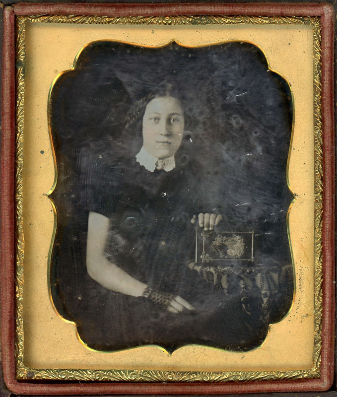 Appraisal: WOMAN WITH NILE NOTES OF A HOWADJI BOOK DAGUERREOTYPE This