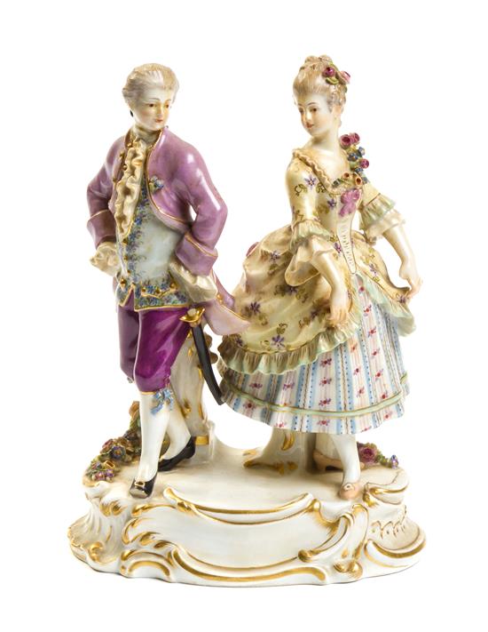 Appraisal: Sale Lot A Meissen Porcelain Figural Group depicting a lady