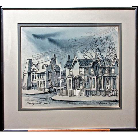 Appraisal: ANNE MEREDITH BARRY CANADIAN - BERKELEY STREET TORONTO WATERCOLOUR TITLED