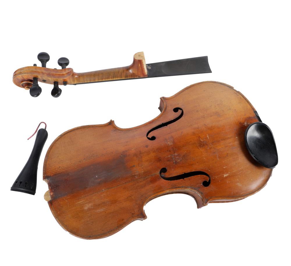 Appraisal: FULL SIZE VIOLIN WITH CASElabeled Antonia Stradivarius Condition restorations the