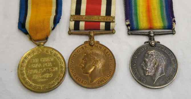 Appraisal: WW Medals consisting Two Campaign Medals and a Faithful Service