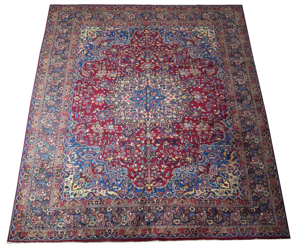 Appraisal: PERSIAN AREA RUGwool on cotton foundation with red field '