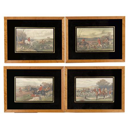 Appraisal: Set of Four Prints of Hunting Scenes Estimate -