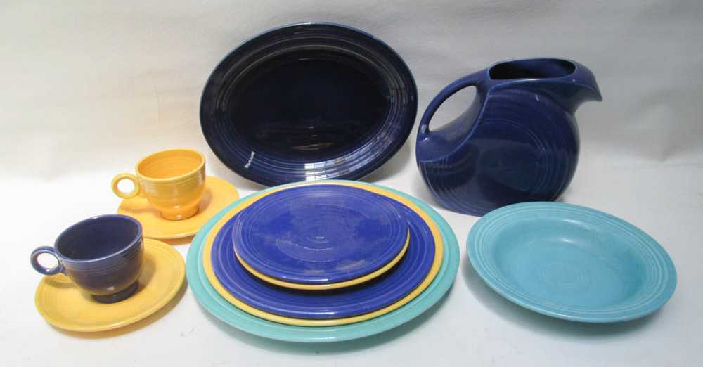 Appraisal: SEVENTY PIECES OF FIESTA DINNERWARE in various color comprised of