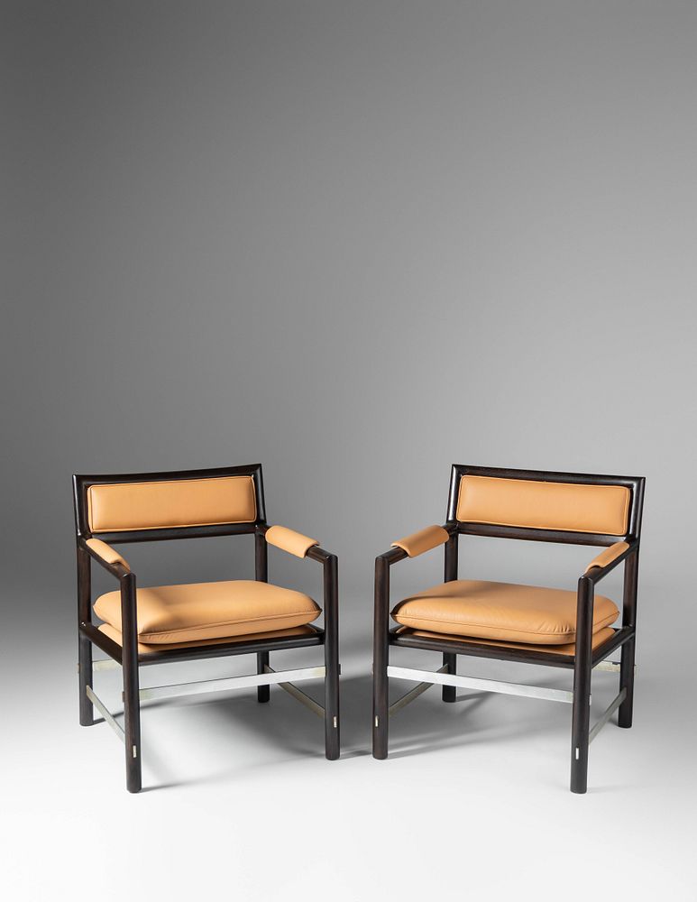 Appraisal: Edward Wormley American - Pair of Armchairs Dunbar USA Edward