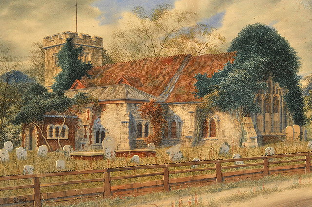 Appraisal: James Lawson Stewart British - Chingford Church signed watercolour cm