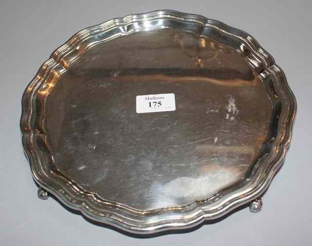 Appraisal: A LARGE RECTANGULAR BUTLER'S TRAY with gadrooned border and ring