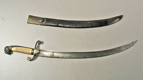 Appraisal: A British naval dirkearly th century Curved inch blade with