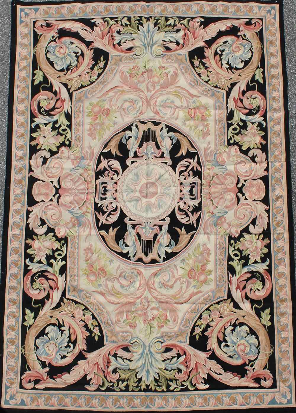 Appraisal: NEW AUBUSSON RUG approx ' x ' retail tag Provenance