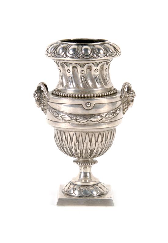 Appraisal: A Neoclassical Silver Deutch Vase Height inches