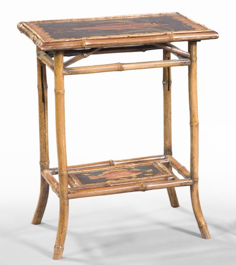 Appraisal: Anglo-Indian Bamboo Occasional Table ca and later the rectangular top