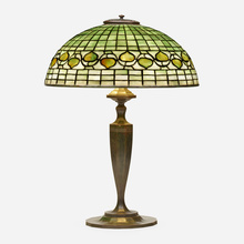 Appraisal: Tiffany Studios VINE BORDER TABLE LAMP USA c leaded glass