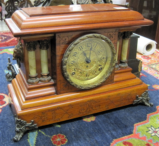 Appraisal: ROSEWOOD CASED MANTEL CLOCK Seth Thomas Clock Co c with