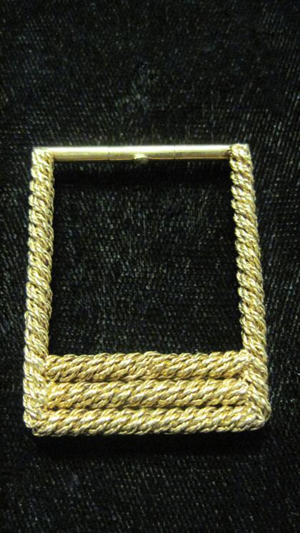 Appraisal: karat yellow gold buckle Van Cleef and ArpelsTwisted rope motif