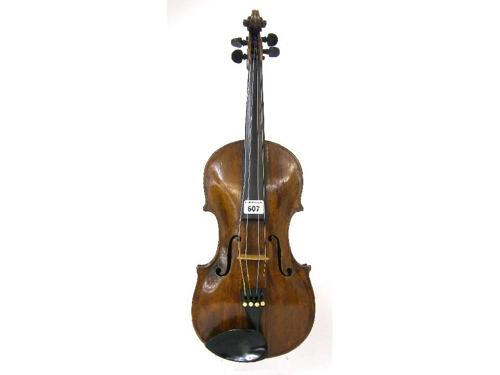 Appraisal: th century violin labelled Jacobus Stainer cm