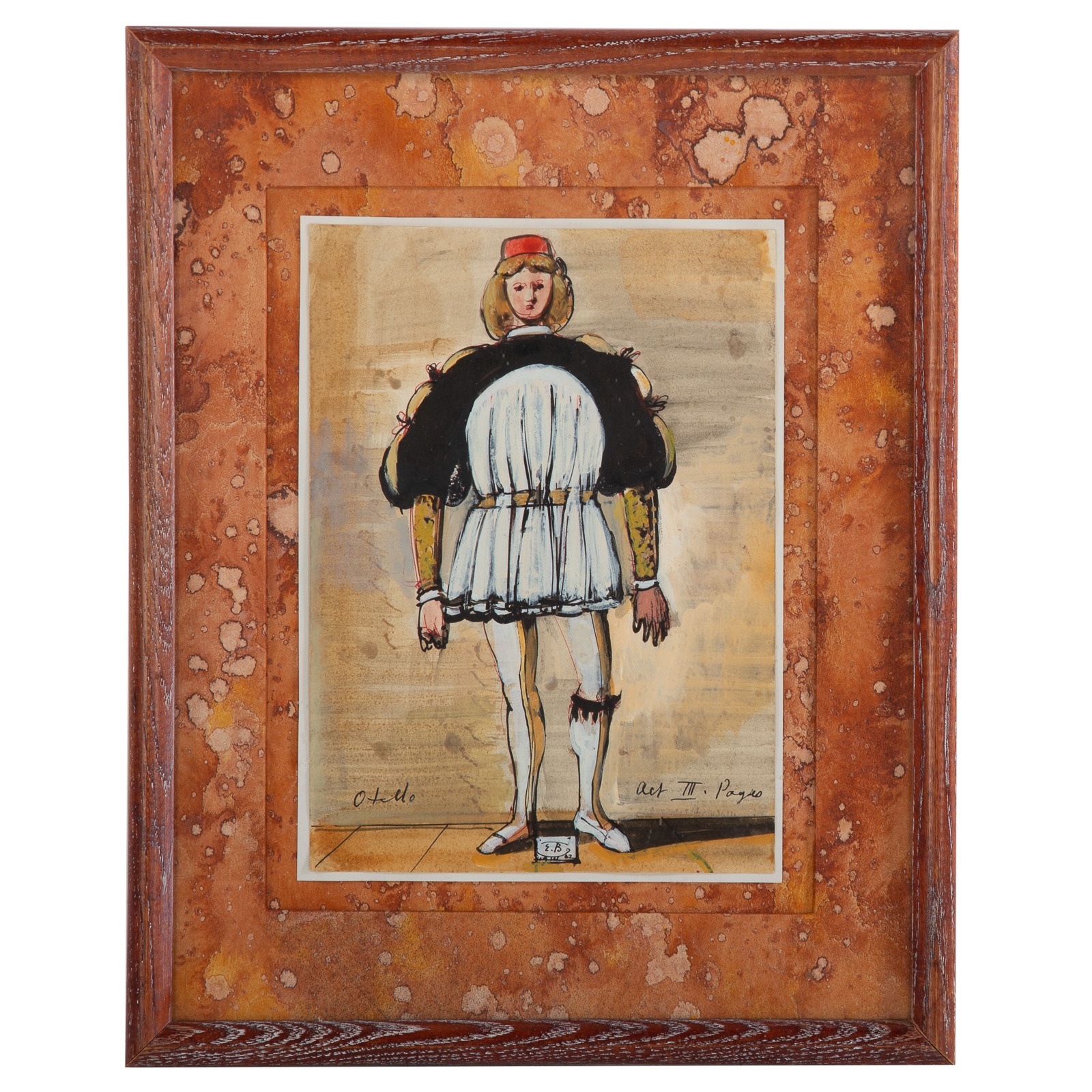 Appraisal: EUGENE BERMAN OTELLO ACT III PAGES GOUACHE Russian - Gouache