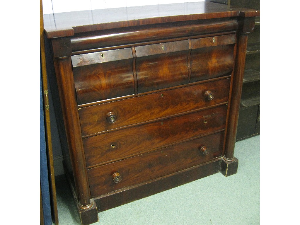 Appraisal: Victorian mahogany ogee chest