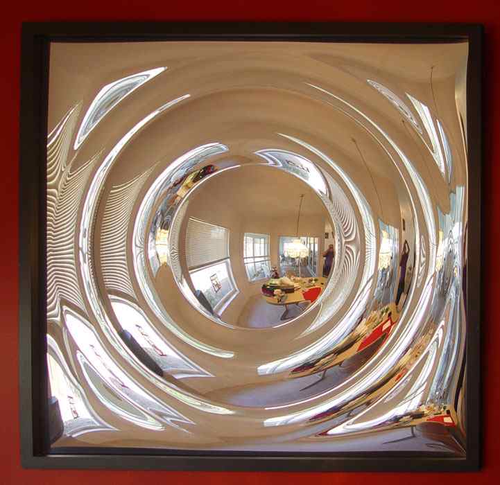 Appraisal: LARGE MYLAR MIRROR SCULPTURE Mid-Century Modern Style '' x ''