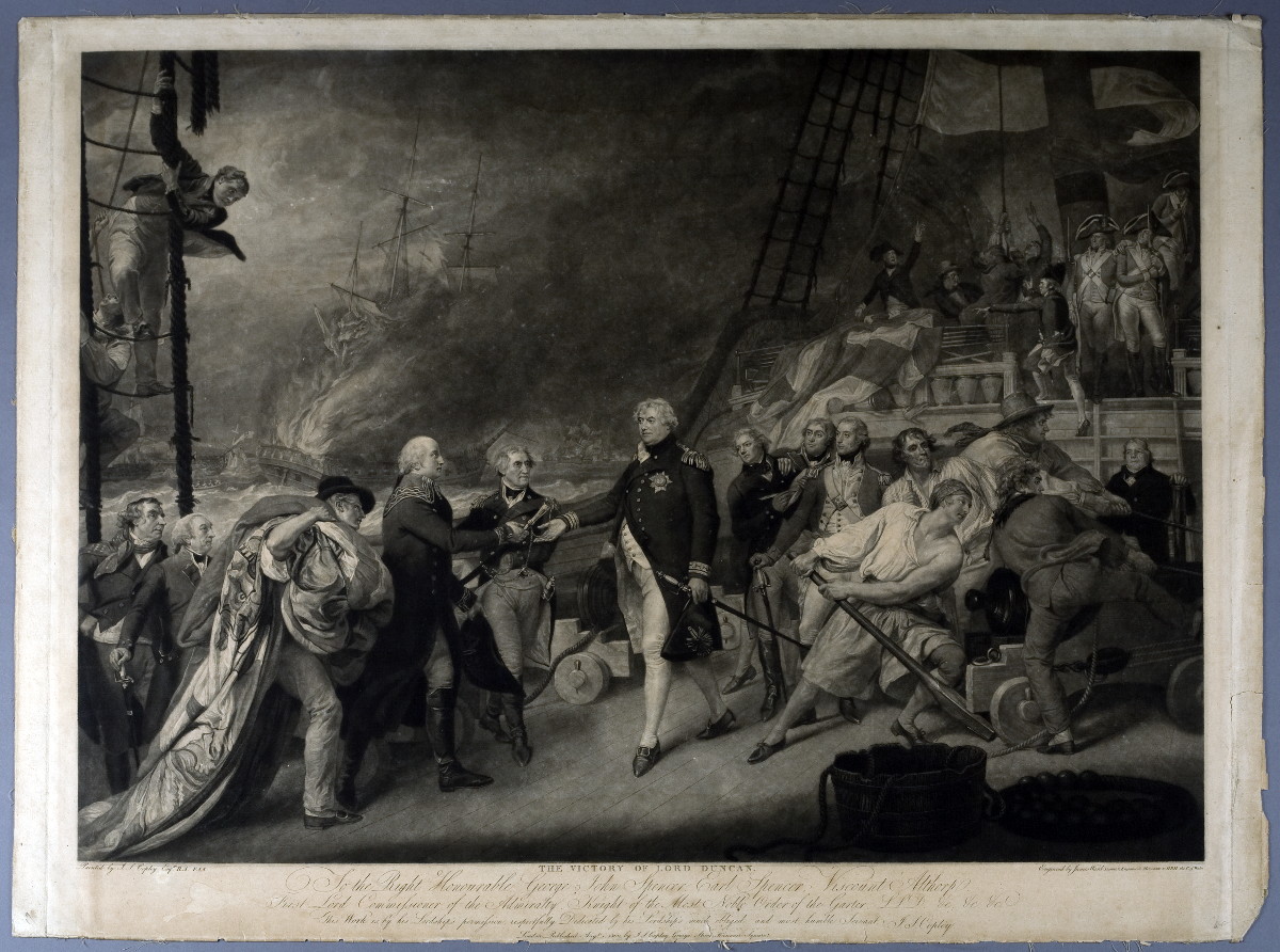 Appraisal: THE VICTORY OF LORD DUNCAN AFTER JOHN SINGLETON COPLEY Mezzotint