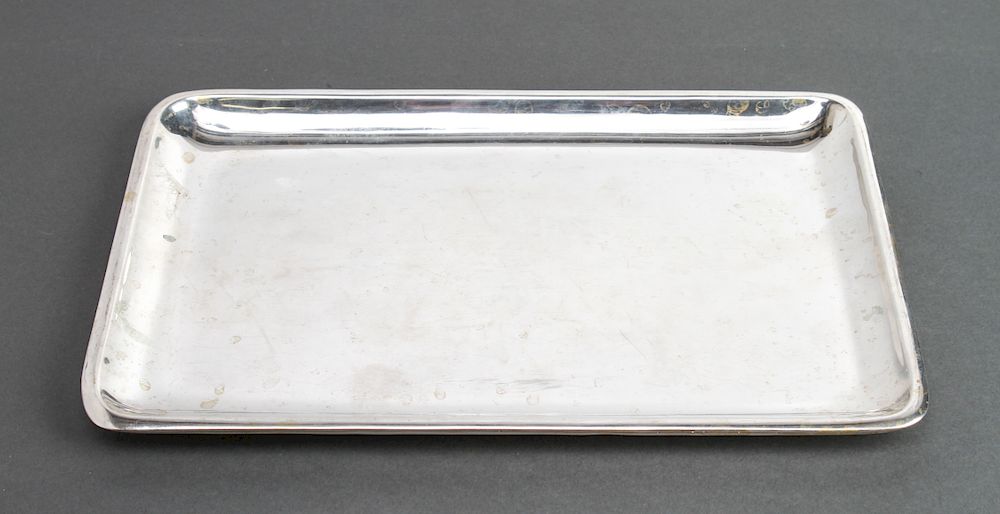 Appraisal: Modern Sterling Silver Rectangular Tray Modern sterling silver rectangular tray