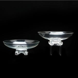 Appraisal: Steuben Pair of Low Pedestal Bowls mid th century four