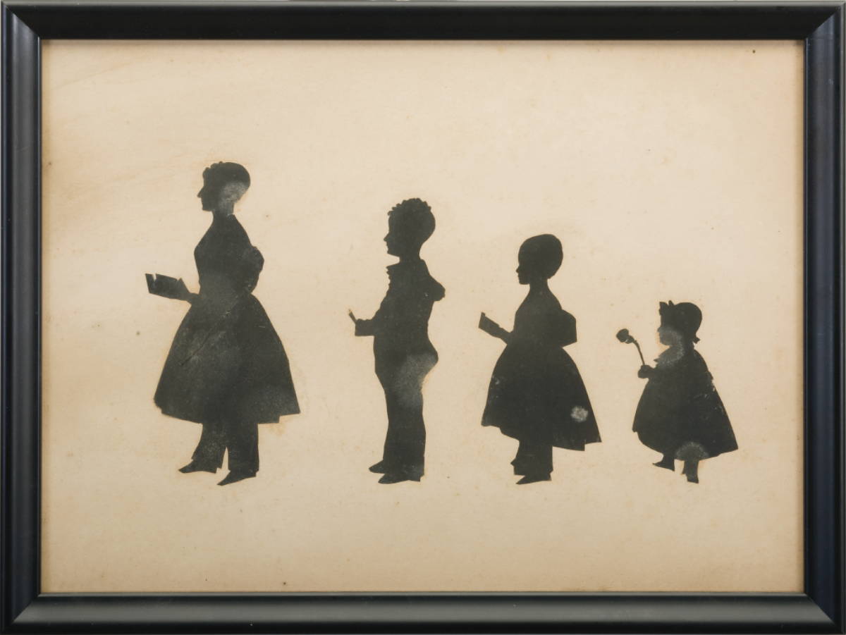 Appraisal: FULL-LENGTH SILHOUETTE OF THE WING CHILDREN OF ALBANY NEW YORK