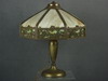 Appraisal: TABLE LAMP - CIRCA - SLAG GLASS PANEL LAMP WITH