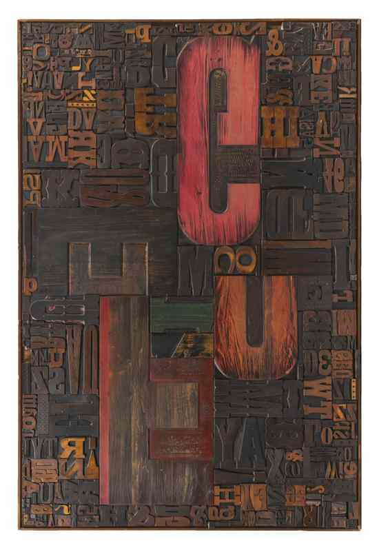 Appraisal: Murray Tinkelman American b Untitled carved wood signed Murray Tinkleman