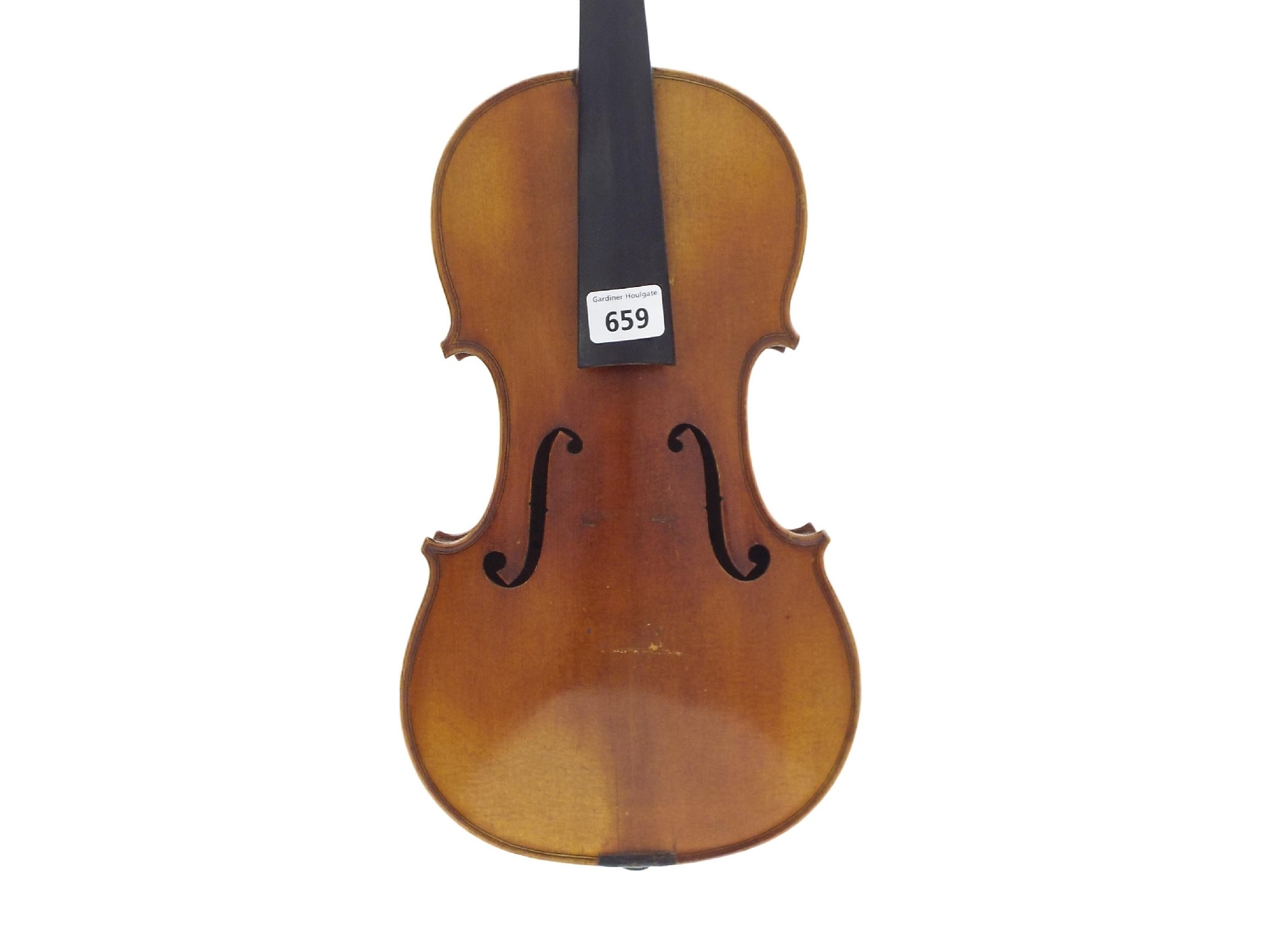 Appraisal: French violin labelled Leon Mougenot Gauche the one piece back