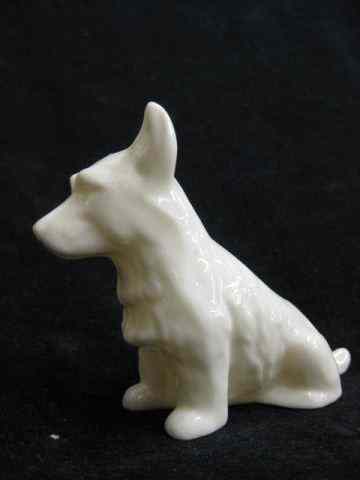 Appraisal: Irish Belleek Porcelain Figurine of a Yorkie '' green mark