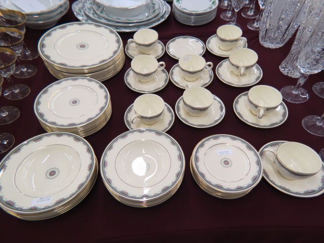 Appraisal: pc Royal Doulton Albany Dinner Service for plus extras excellent