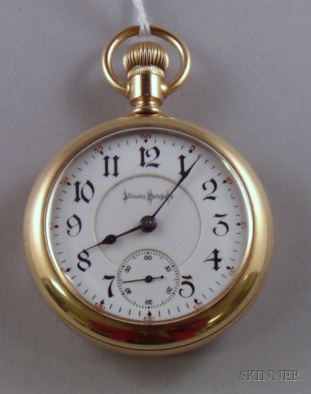 Appraisal: Gold-filled Open Face Illinois Watch Co Bunn Special -jewel Pocket