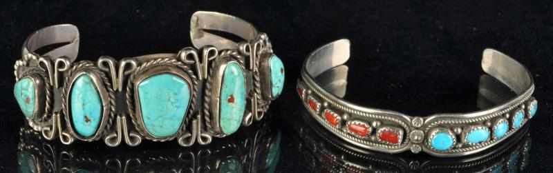 Appraisal: Lot of Native American Indian Navajo Bracelets Description Includes one