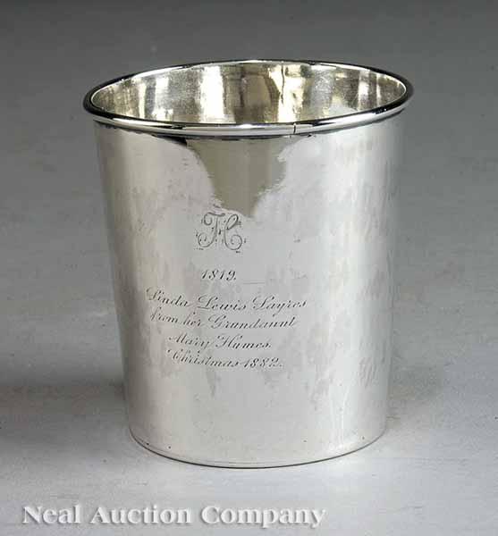 Appraisal: An American Coin Silver Julep Cup by John McMullin Philadelphia